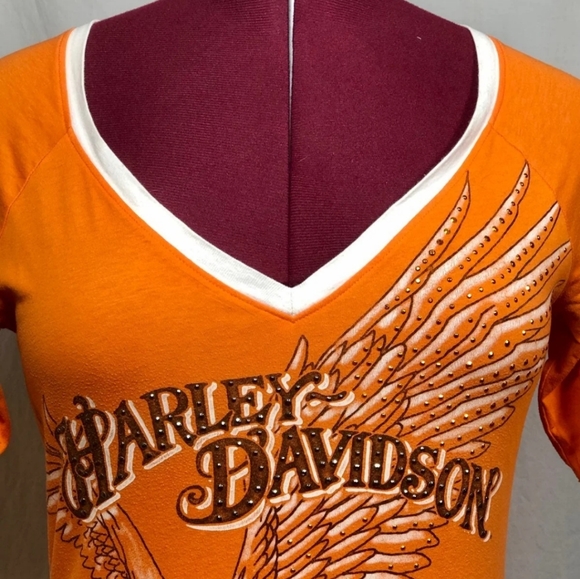 Harley-Davidson Orange Eagle Tee - Picture 5 of 10